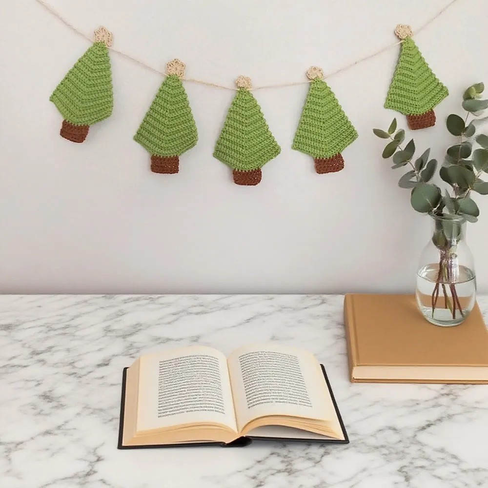 Diy Handmade Christmas Tree Crochet Kit - Creative Christmas Craft | Hanging Garland Ornament