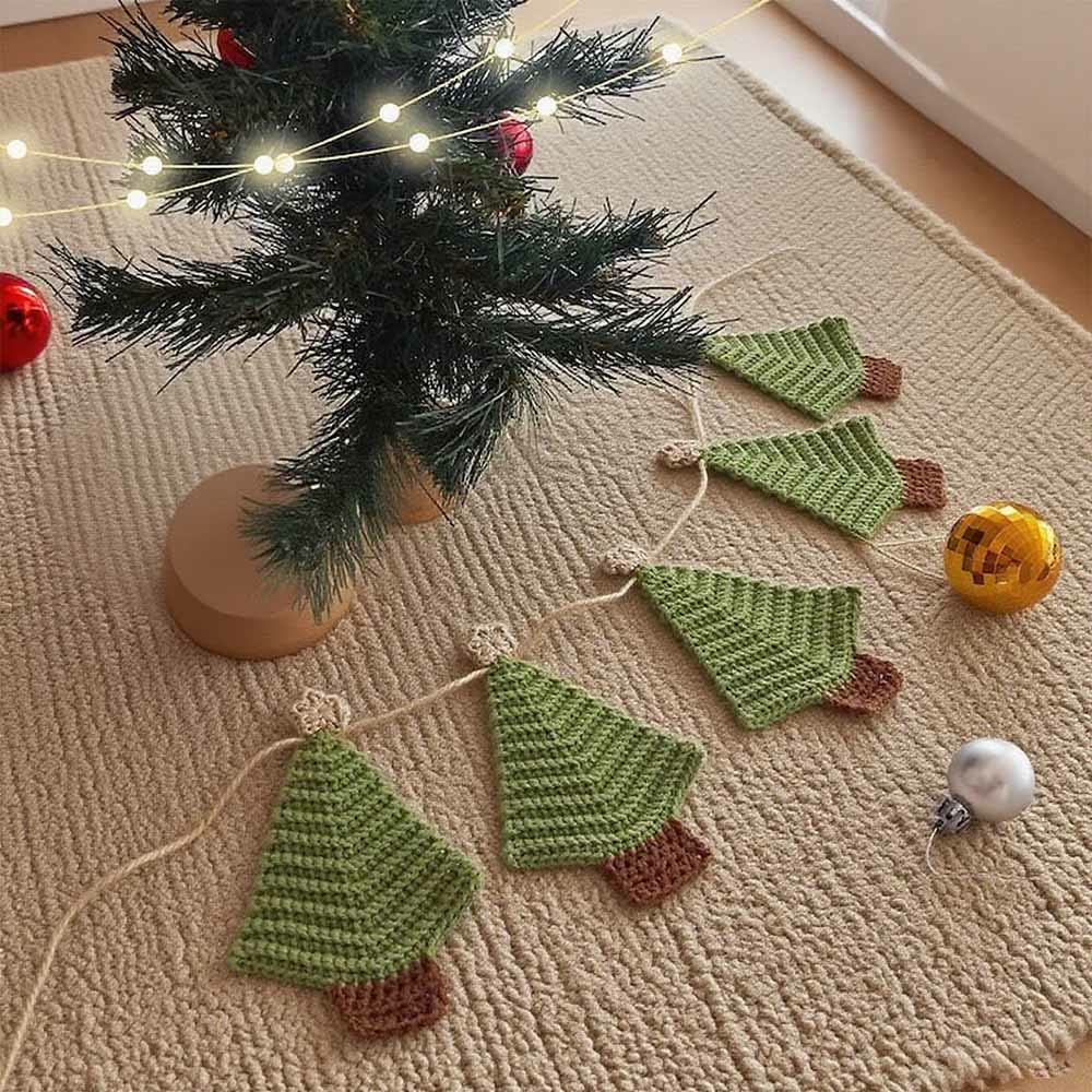 Diy Handmade Christmas Tree Crochet Kit - Creative Christmas Craft | Hanging Garland Ornament