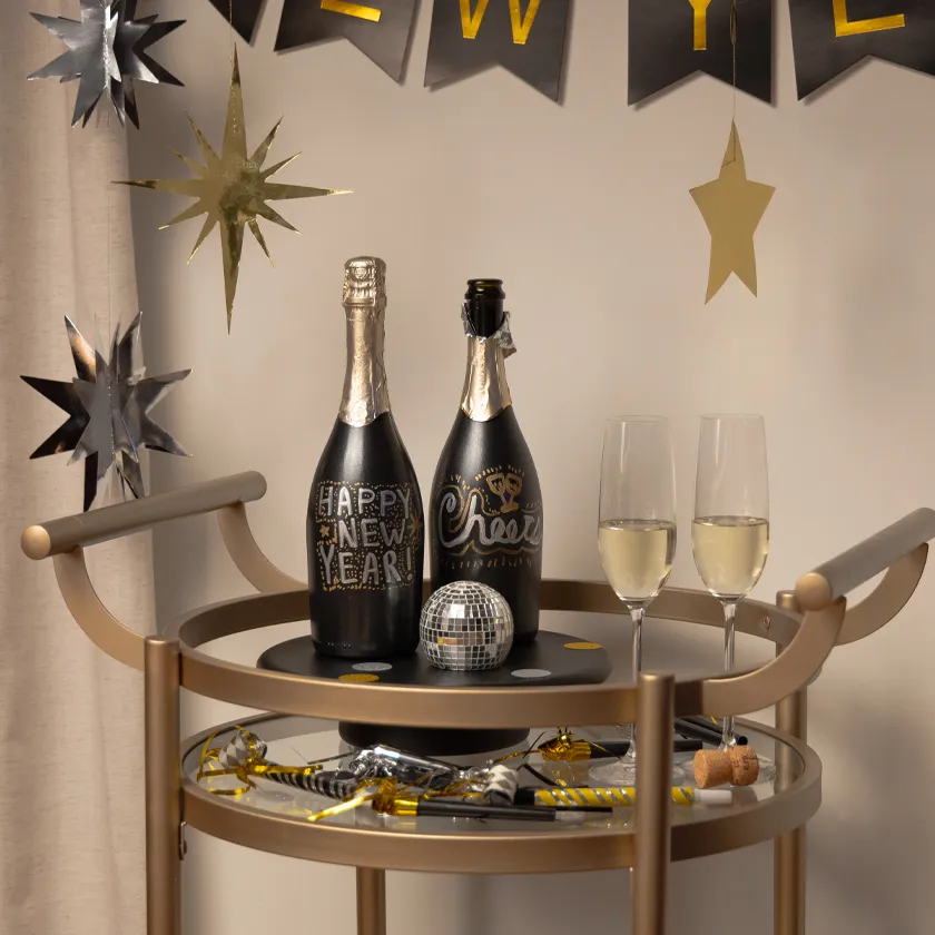 DIY New Year's Eve Bar Cart Refresh | Krylon® Spray Paint
