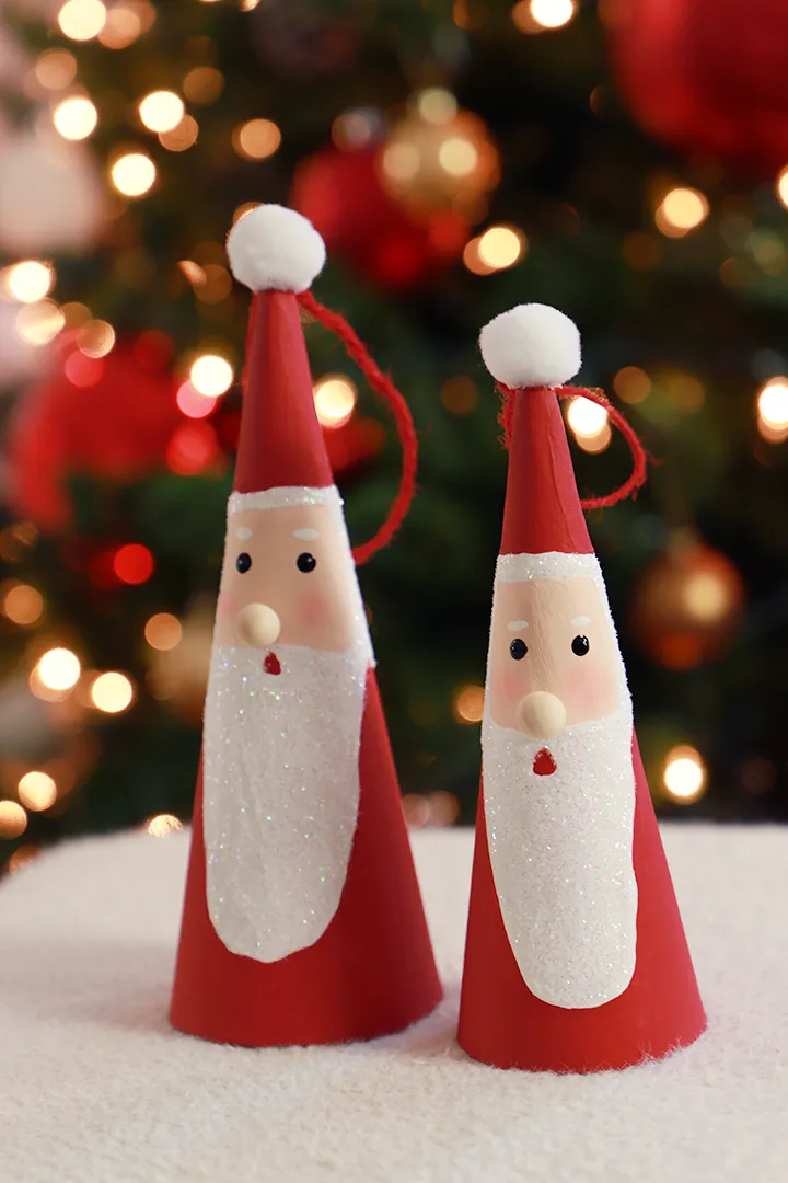 DIY Santa Ornament - Paint Me Pink