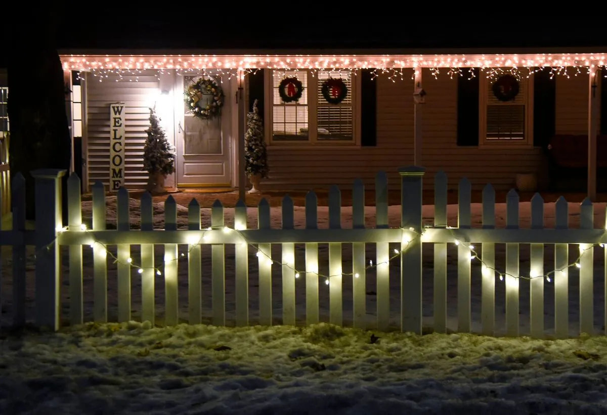 Does anyone else still have Christmas lights glowing?