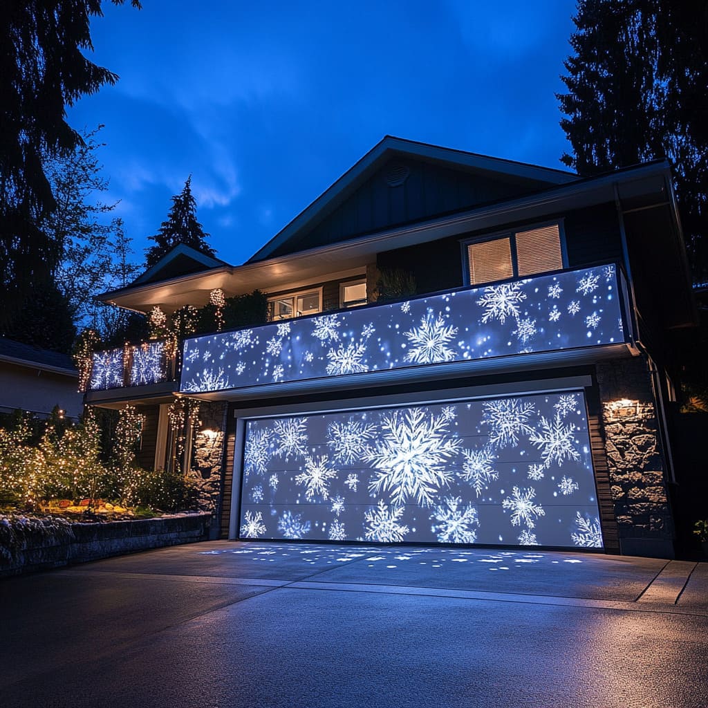 Easy Garage Door Christmas Decorations Using Smart Tech | FH