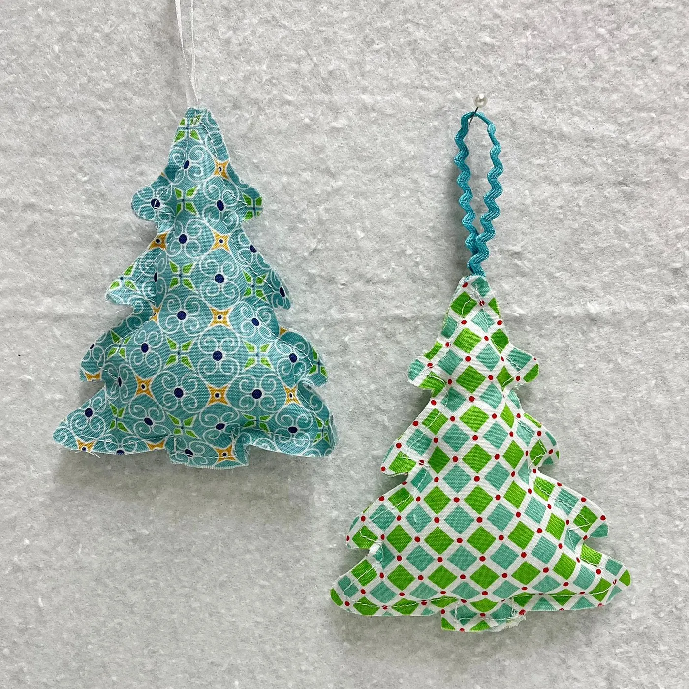 Easy Little Fabric Christmas Tree Decorations to Make - Days Filled With Joy