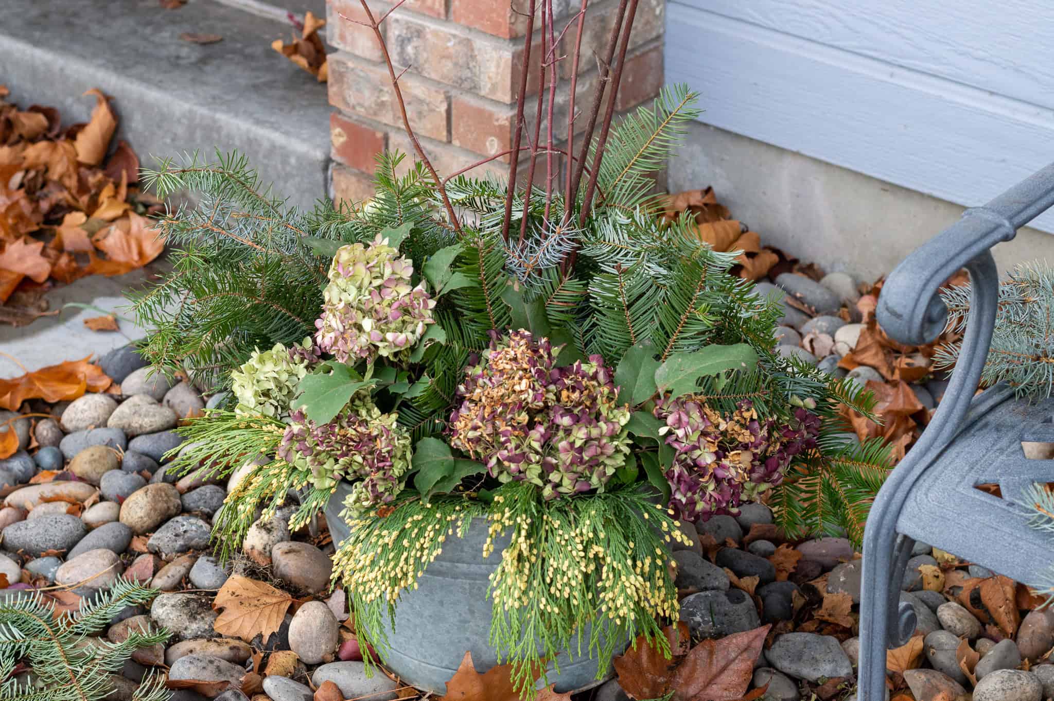 Easy Winter Container Decorating Ideas - Pinecone Cottage Retreat