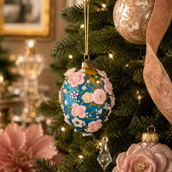 Elegant Christmas Ornament | Jeweled Christmas Ornament | Crystal Christmas Ornament