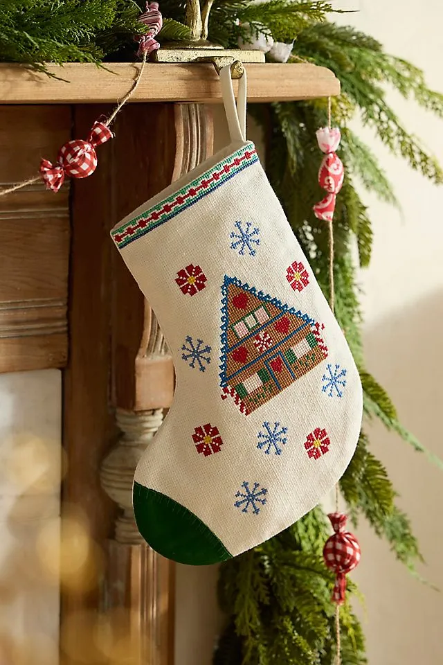 Embroidered Cotton Stocking | Terrain