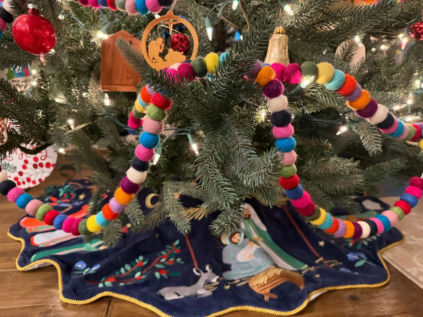 Embroidered Nativity Tree Skirt | Rifle Paper Co.