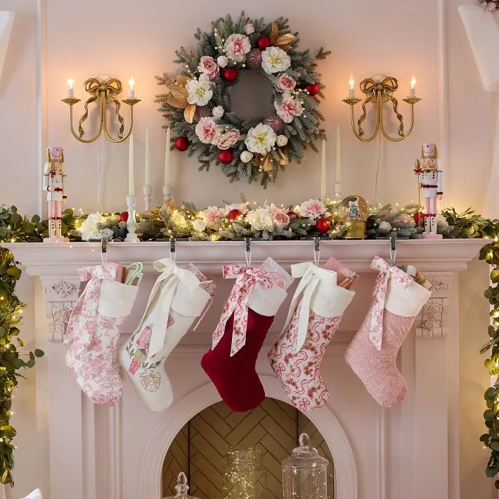 Embroidered Pottery Barn Stocking POTTERY BARN KIDS RED WOODLAND FAIRY CHRISTMAS  STOCKING