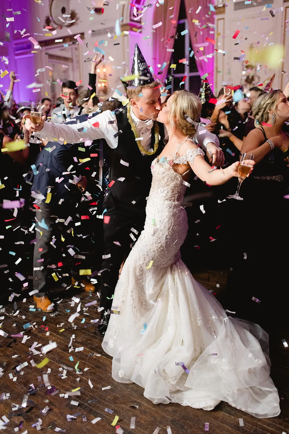 Erin & Nathan | New Years Eve Wedding at the Colony Club Detroit | Niki  Marie Photography