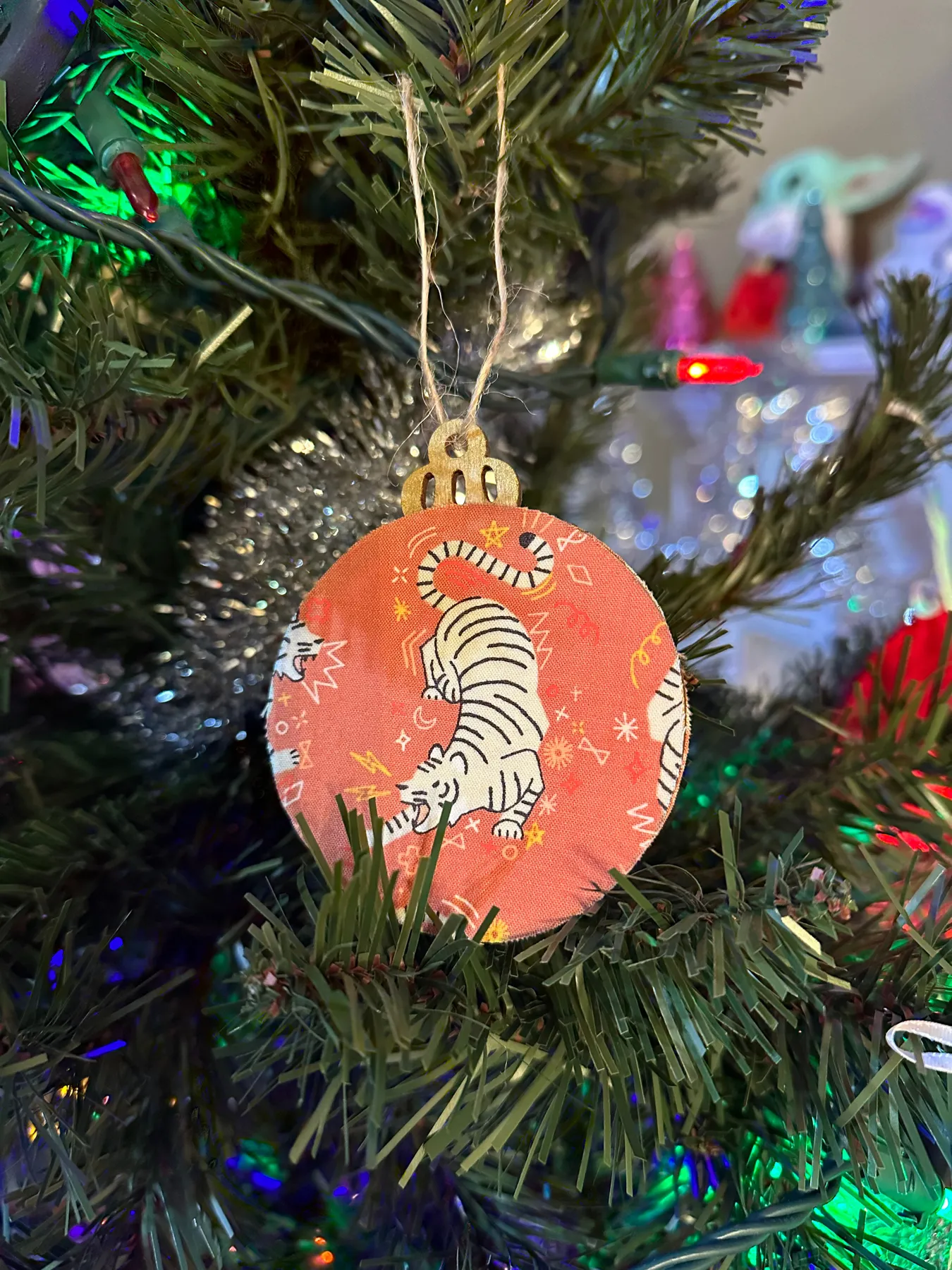 fabric ornament - tiger – Thready Handmade