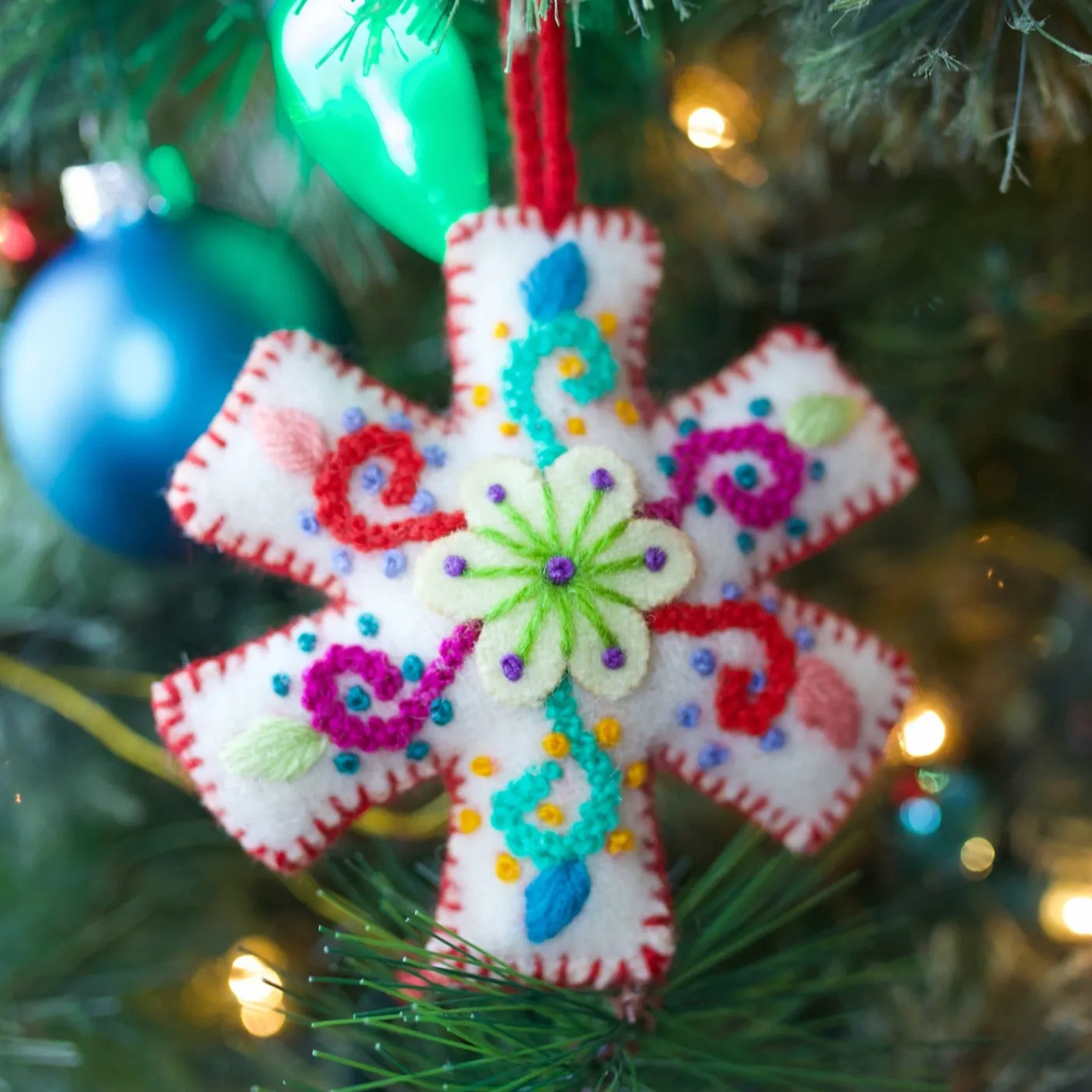 Fair Trade Handcrafted Felt Christmas Ornaments - Welljourn