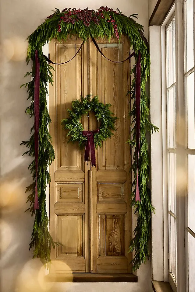 Faux Norfolk Pine Arch Garland, 18' | Terrain