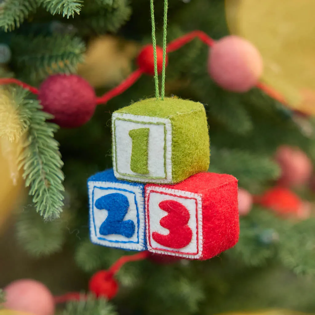 Felt ABC Blocks Ornament – Baby’s First Christmas Gift