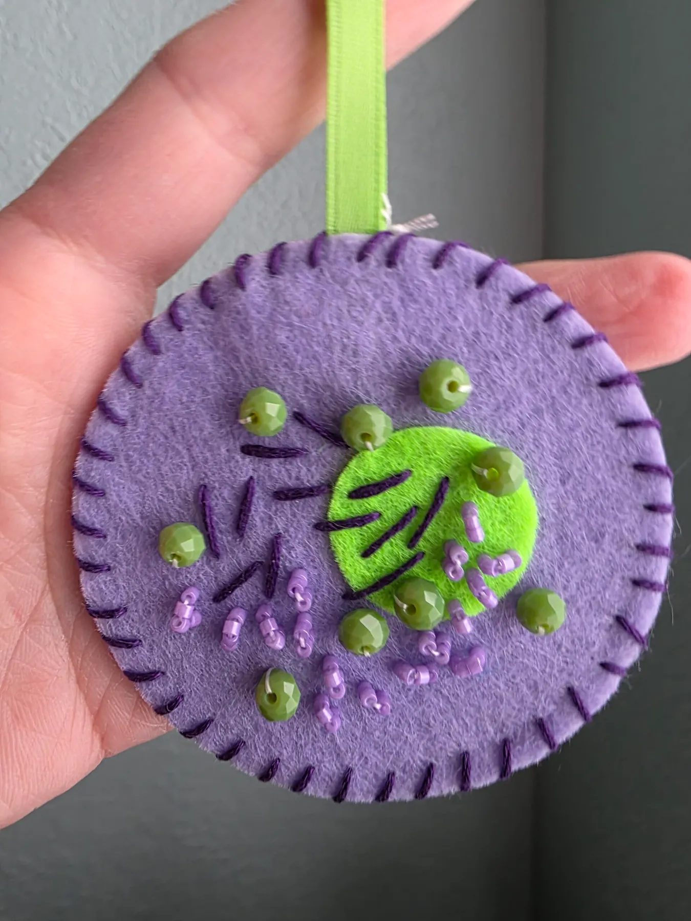 Felt Bead Embroidery Ornament #2 | BIANCA ROLAND