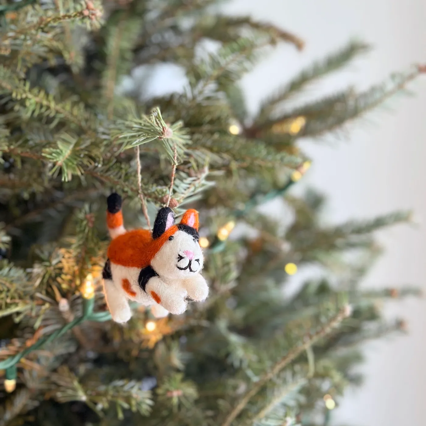 Felt Cat Toys Fabric Cat Collectible Ornaments Hand Stitched Felt Cat  Christmas Tree Decoration/ornament UK
