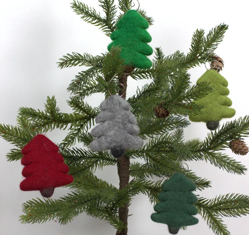 Felt Christmas Tree Ornaments- PICK YOUR COLORS- Handmade by Matthew and  Mae – Matthew + Mae