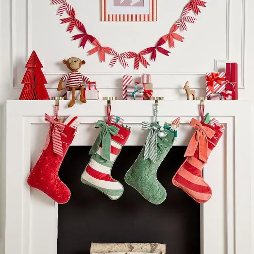 Felt Christmas Tree West Elm Christmas Christmas Stockings Felt Red Bow  Stocking, Hand-Felted Wool West