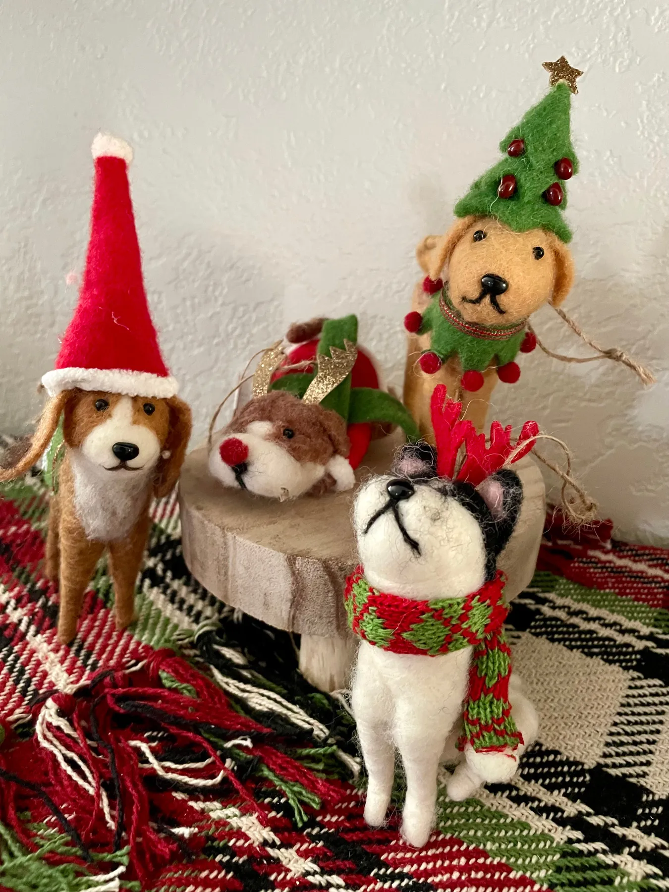 Felt Dog Christmas Ornament Wool Felt Dog Ornament