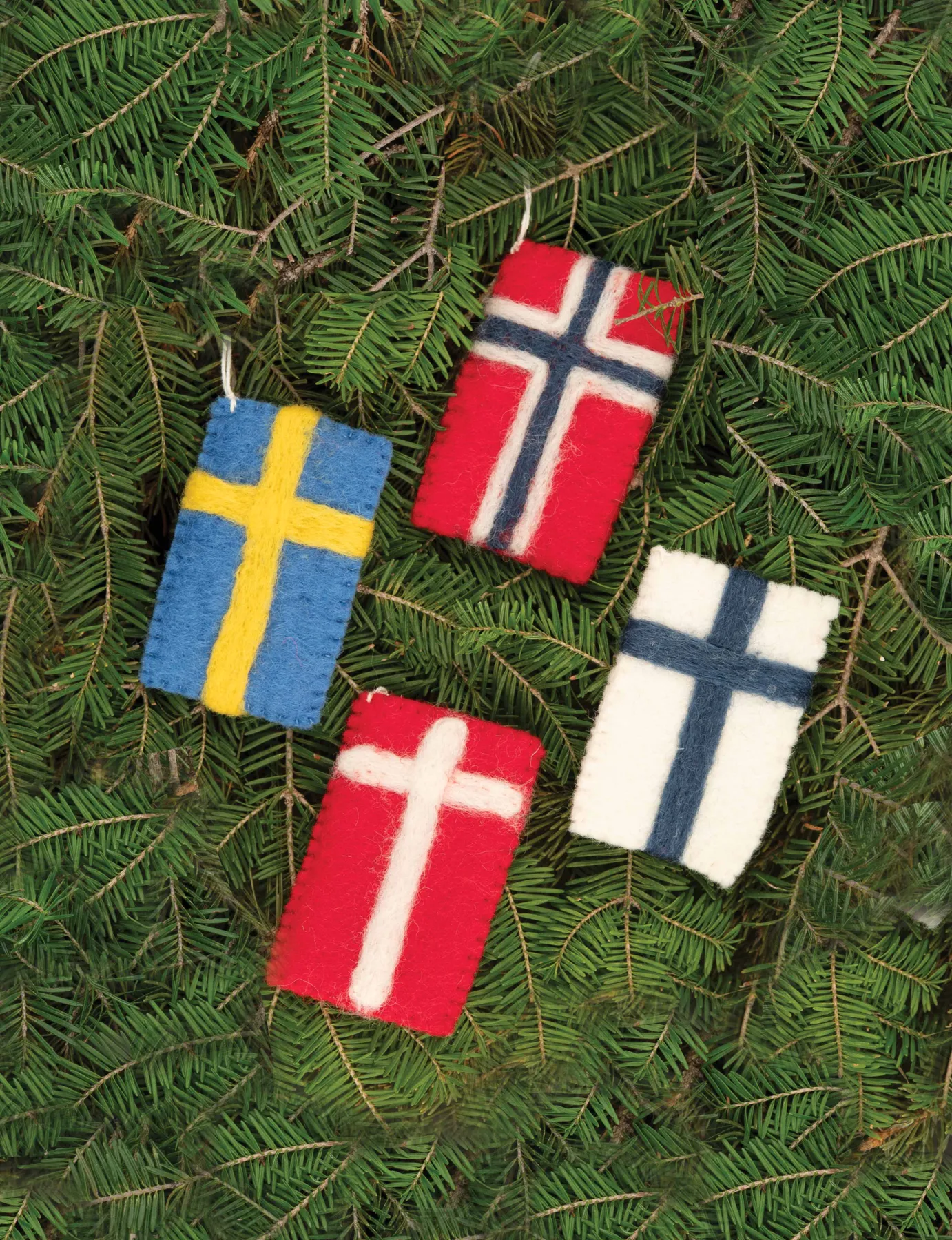Felt Flag Ornament — Scandinavian Christmas Gift – Scandinavian Gift Shop