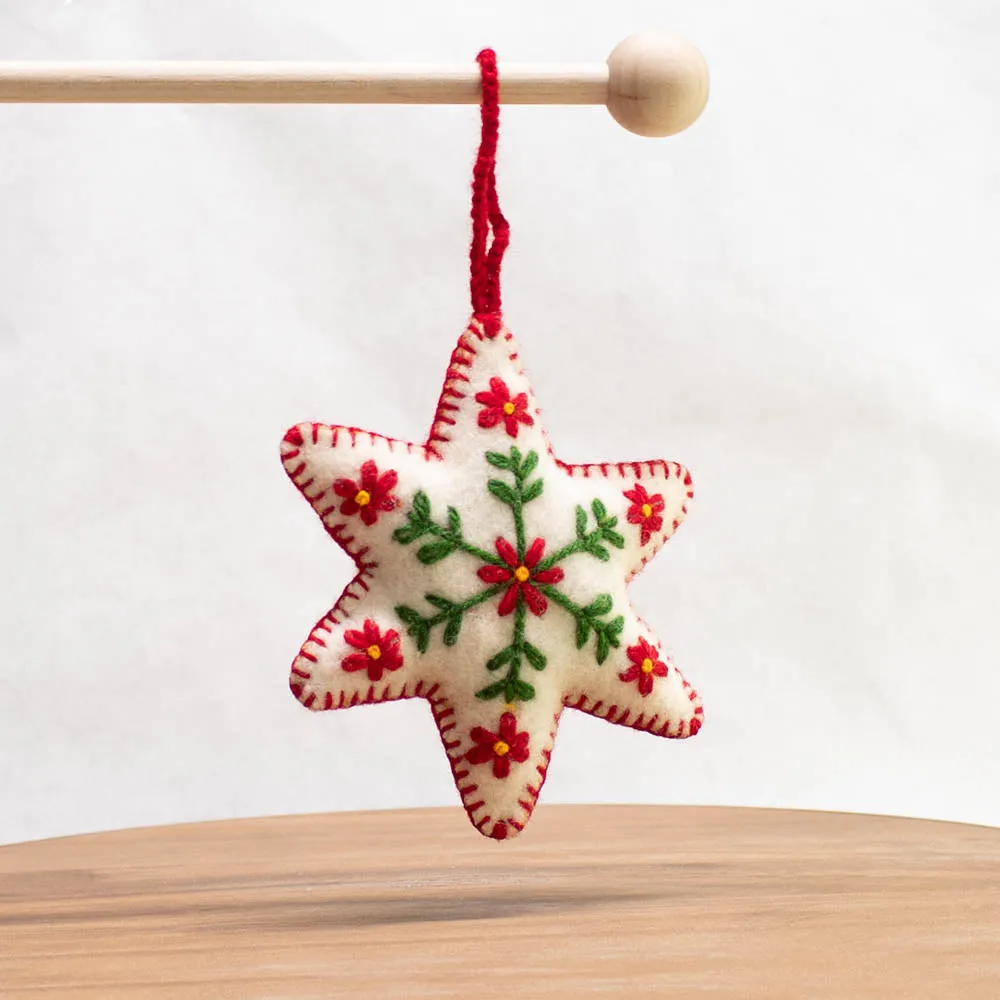 Felt Star Ornament – Hemslöjd Swedish Gifts