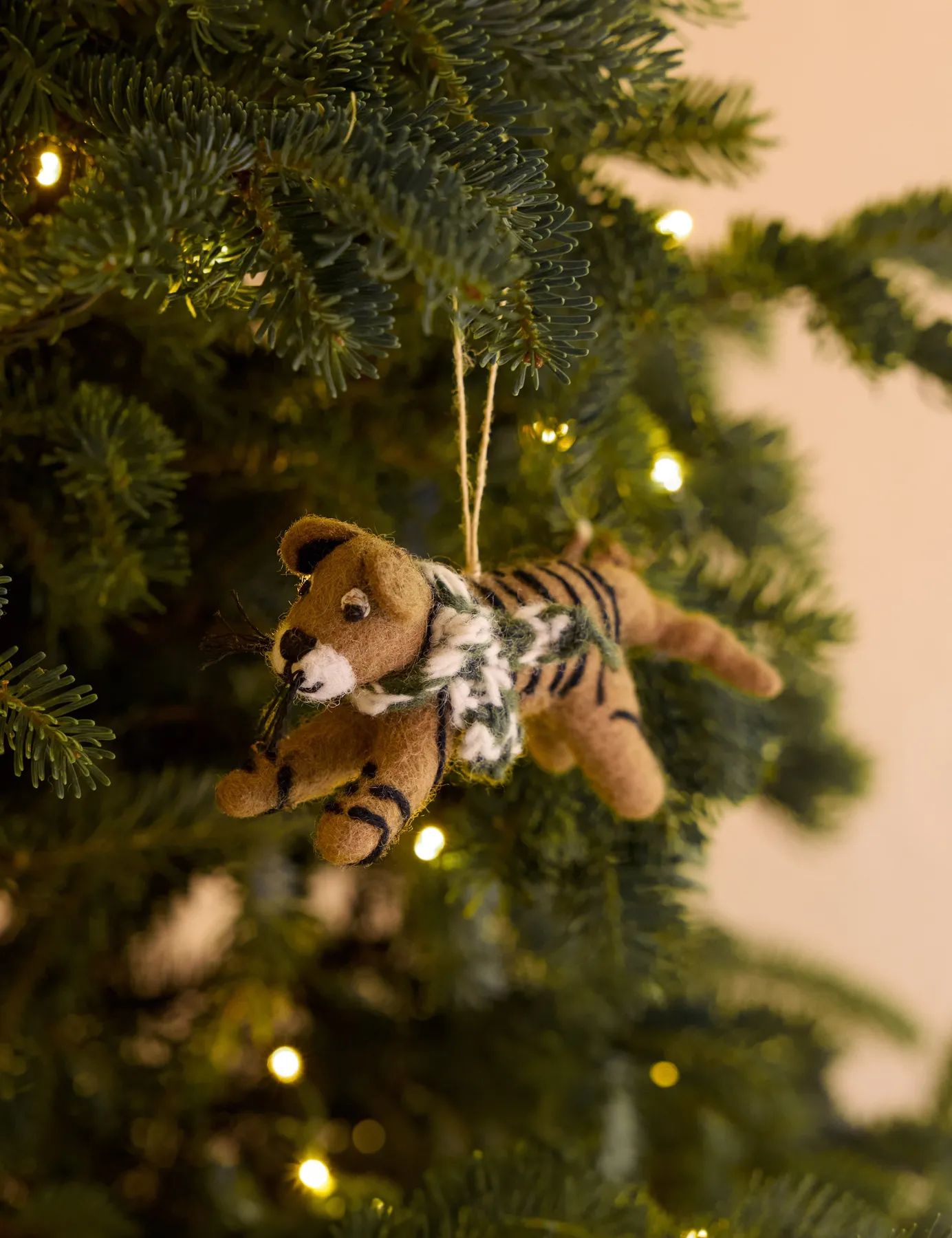 Felt Tiger Ornaments (Set of 3) by Sarah Sherman Samuel