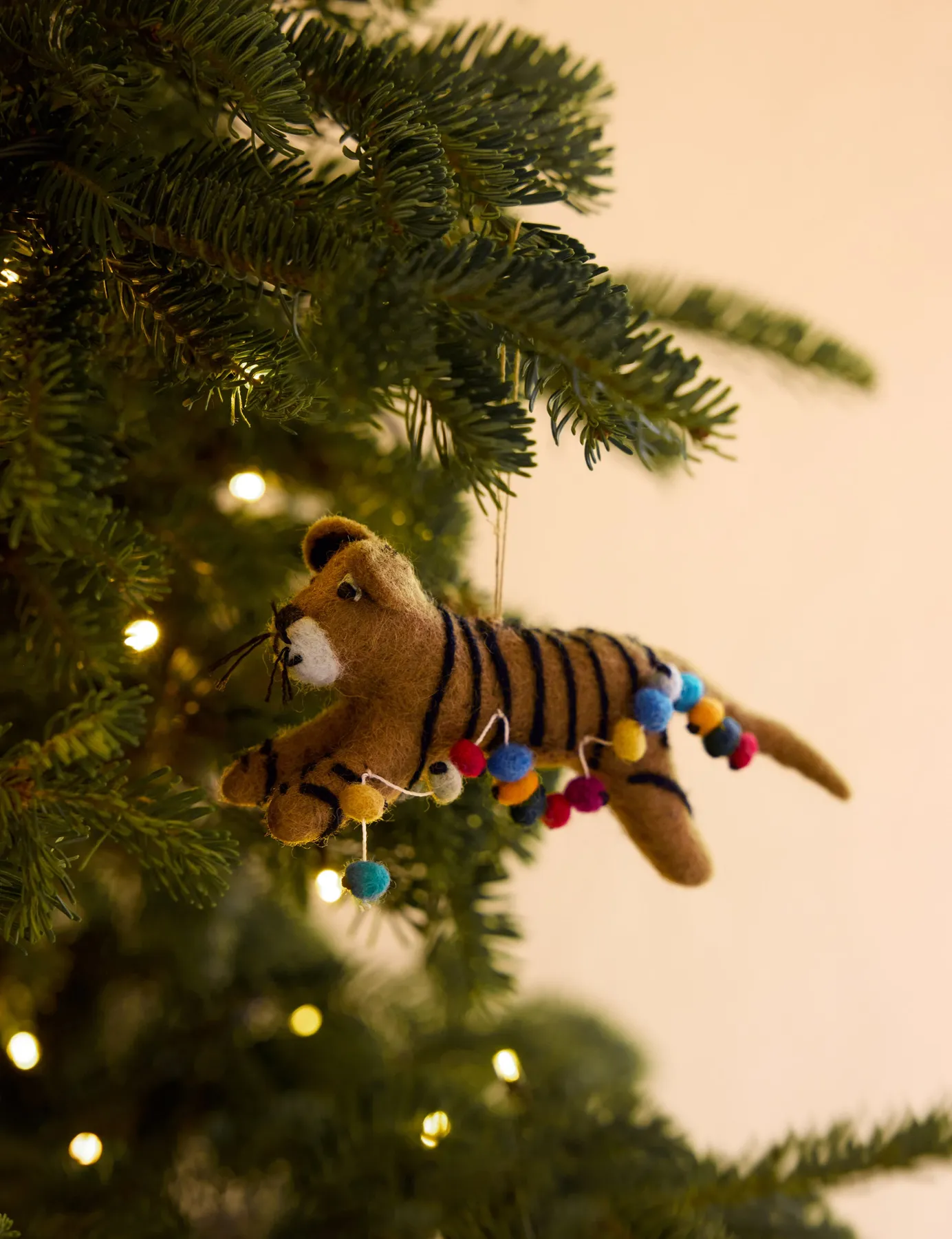Felt Tiger Ornaments (Set of 3) by Sarah Sherman Samuel