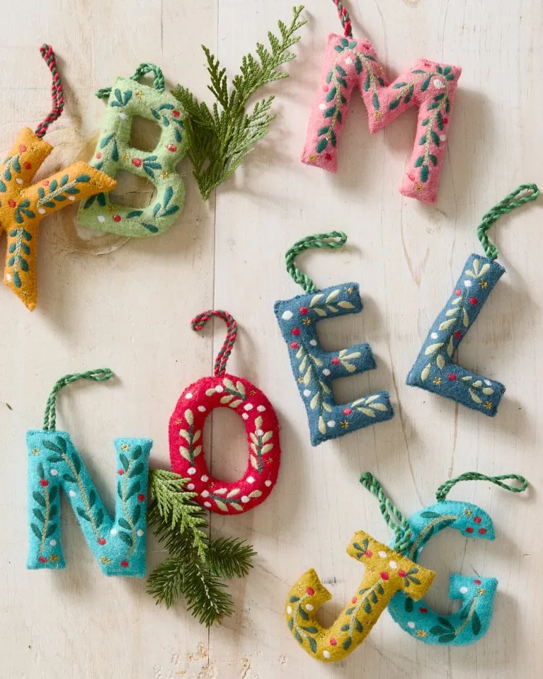 Festive Felt Letter Ornament