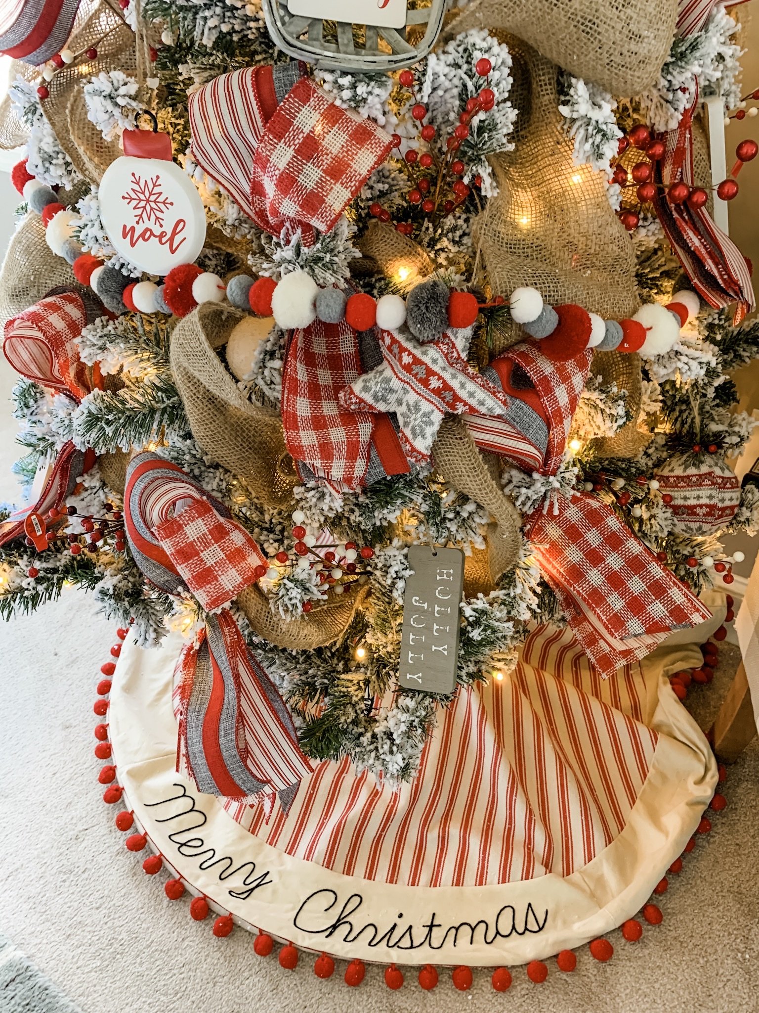 Flocked Christmas Tree decor- my King of Christmas Tree! - Wilshire  Collections