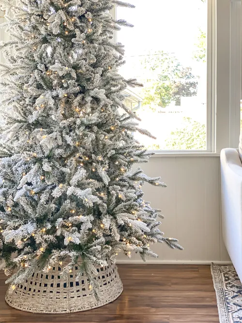 Flocked Rae Dunn Christmas Tree King Of Christmas Flocked Tree Review My Creative Days