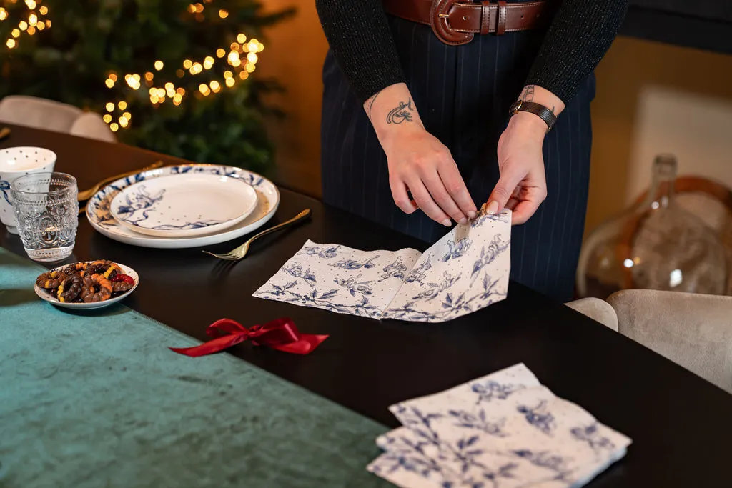 Folding napkins as table decoration