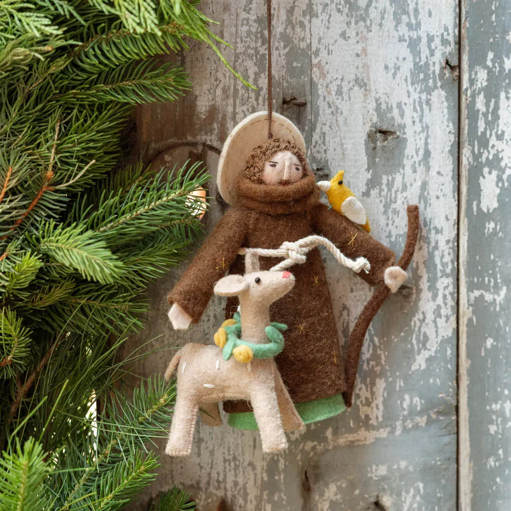 Forest Walk Saint Francis Ornament | Handmade Felt Saint Ornament –  Craftspring