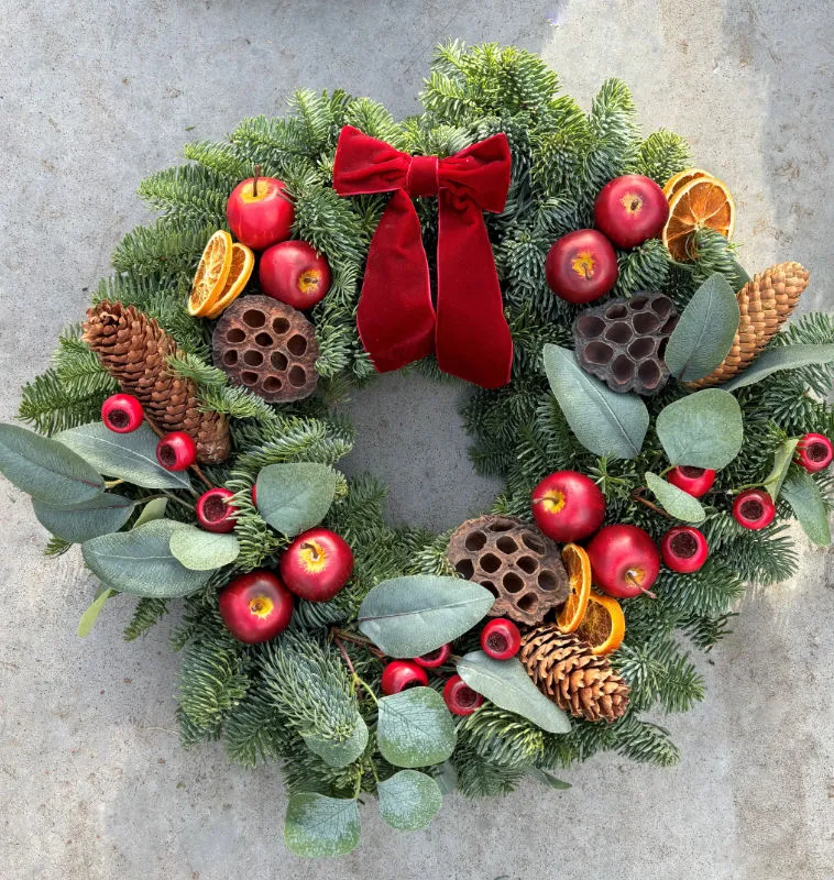 Fresh Christmas Wreaths Fresh Christmas Wreath Real Wreath Winter Wreath Holiday