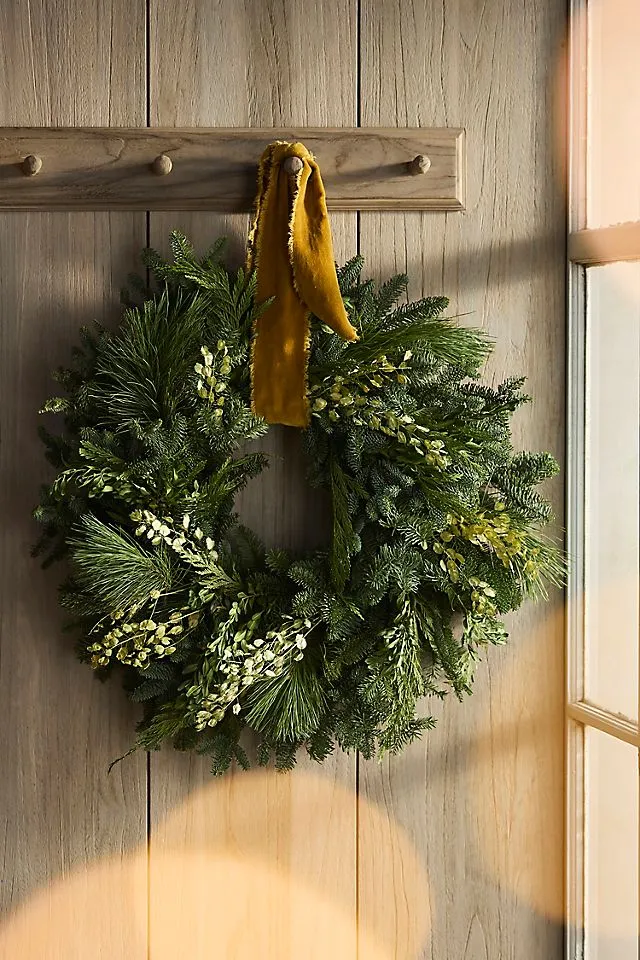 Fresh Noble Fir + Boxwood Wreath | Terrain