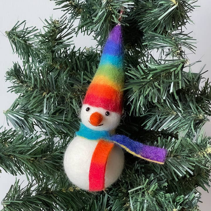 Frosty The Snowcone Handmade Felt Ornament - Just Creations