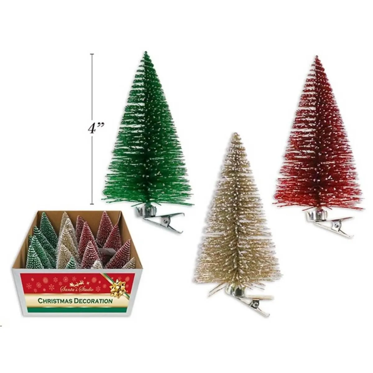 Glitter Mini Christmas Tree (3 Colours) - 10cm - Christmas Elves Shop