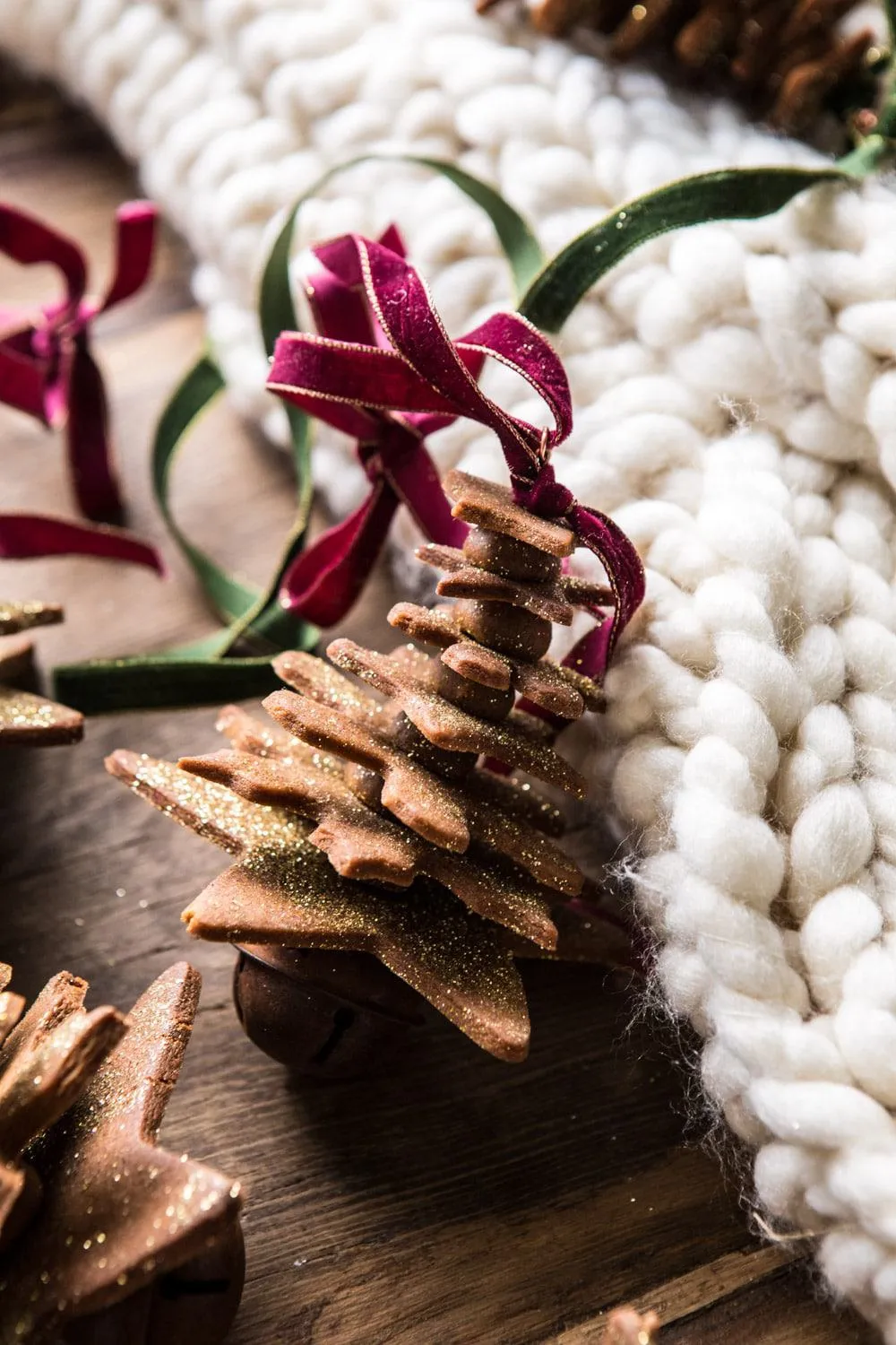 Glittered Gingerbread Christmas Tree Ornaments. - Half Baked Harvest