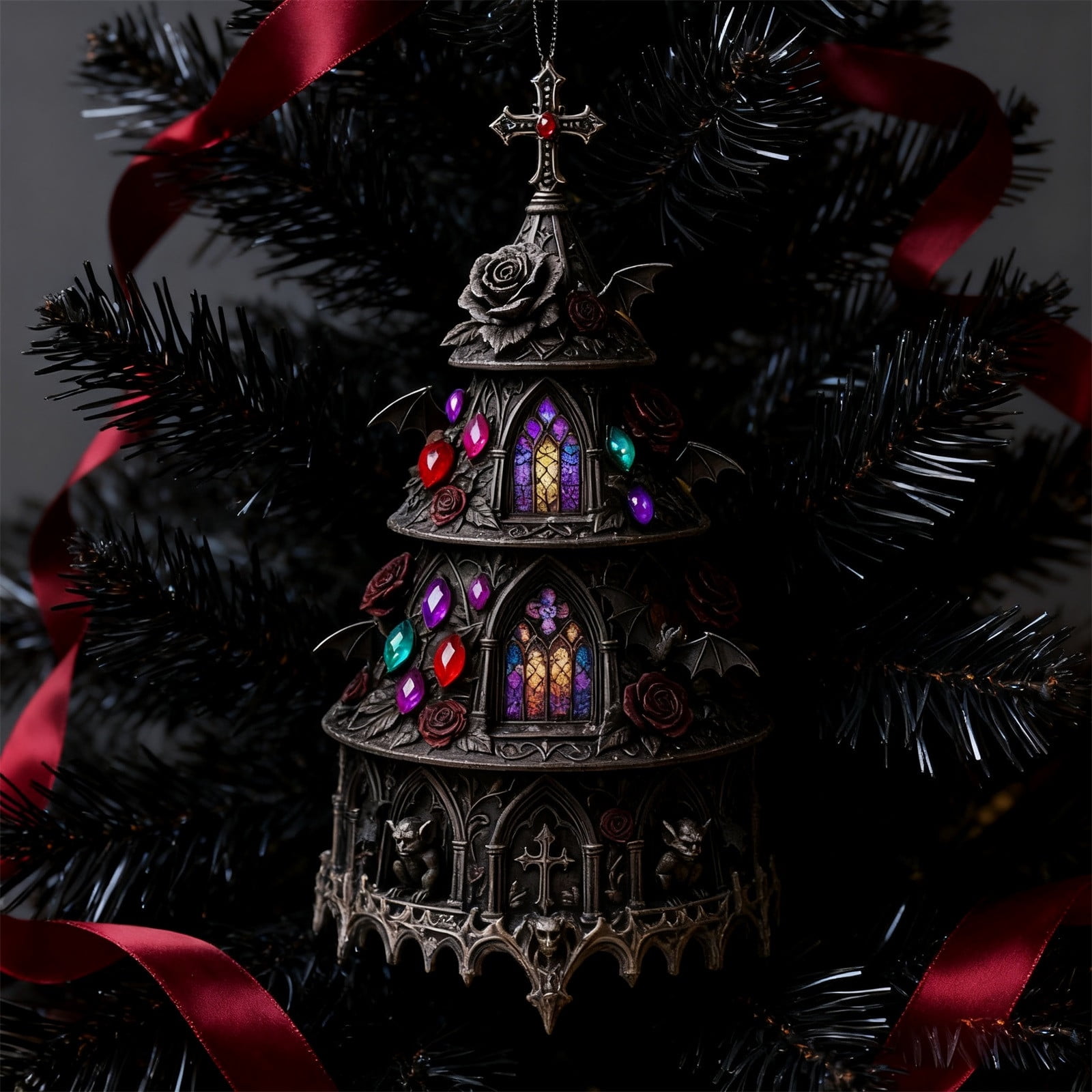Gothic Christmas Decor under $5! CQCYD Christmas Gothic Ornaments, 2D Hanging Decor with Dark Theme, Gothic Style Holiday Decoration for Tree and Gift, Unique Festive Decor - Walmart.ca