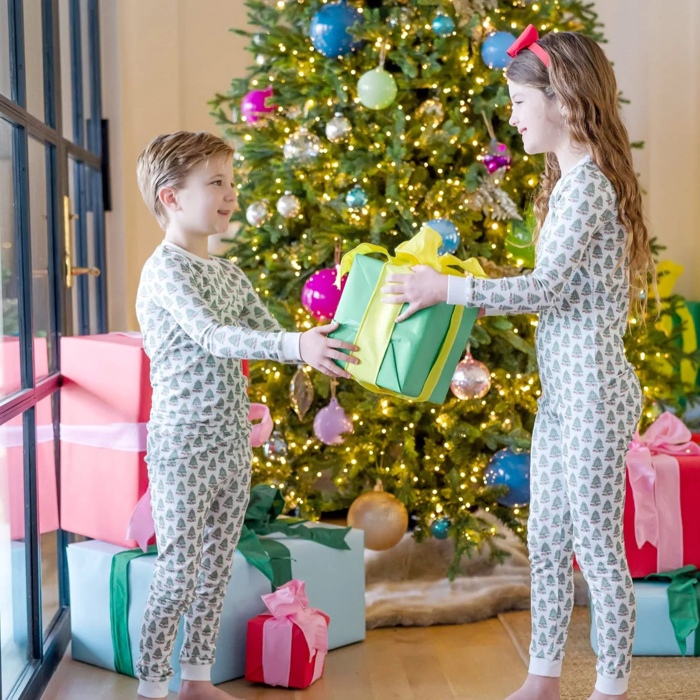 Grayson Pajama Pant Set - Under the Christmas Tree | Lila & Hayes 10