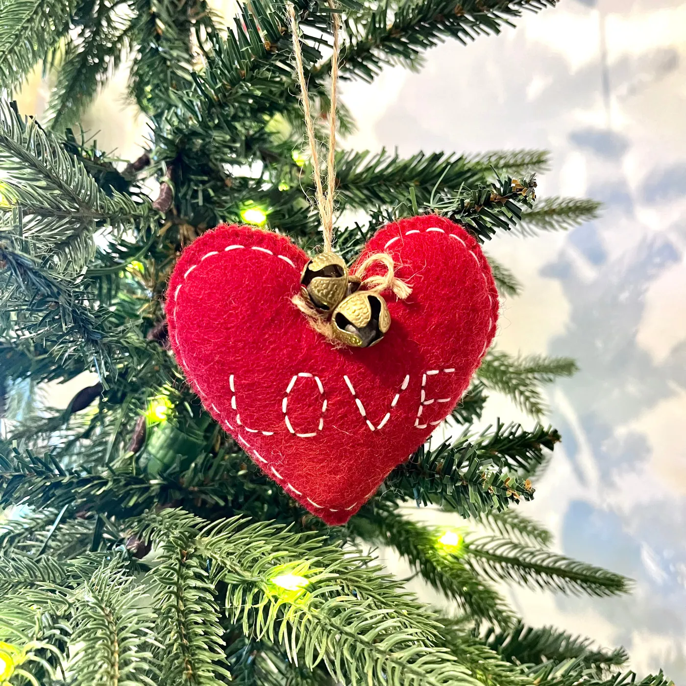 handcrafted felt love ornament - one little world