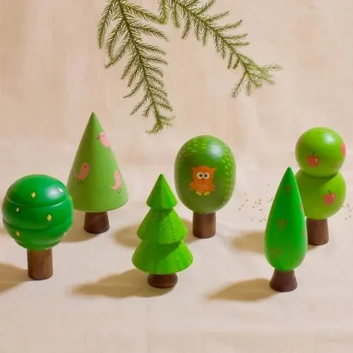 Handmade Christmas Tree Wooden Decor (Set of Six) at ₹ 1795.00 | Mumbai| ID: 2852846988962