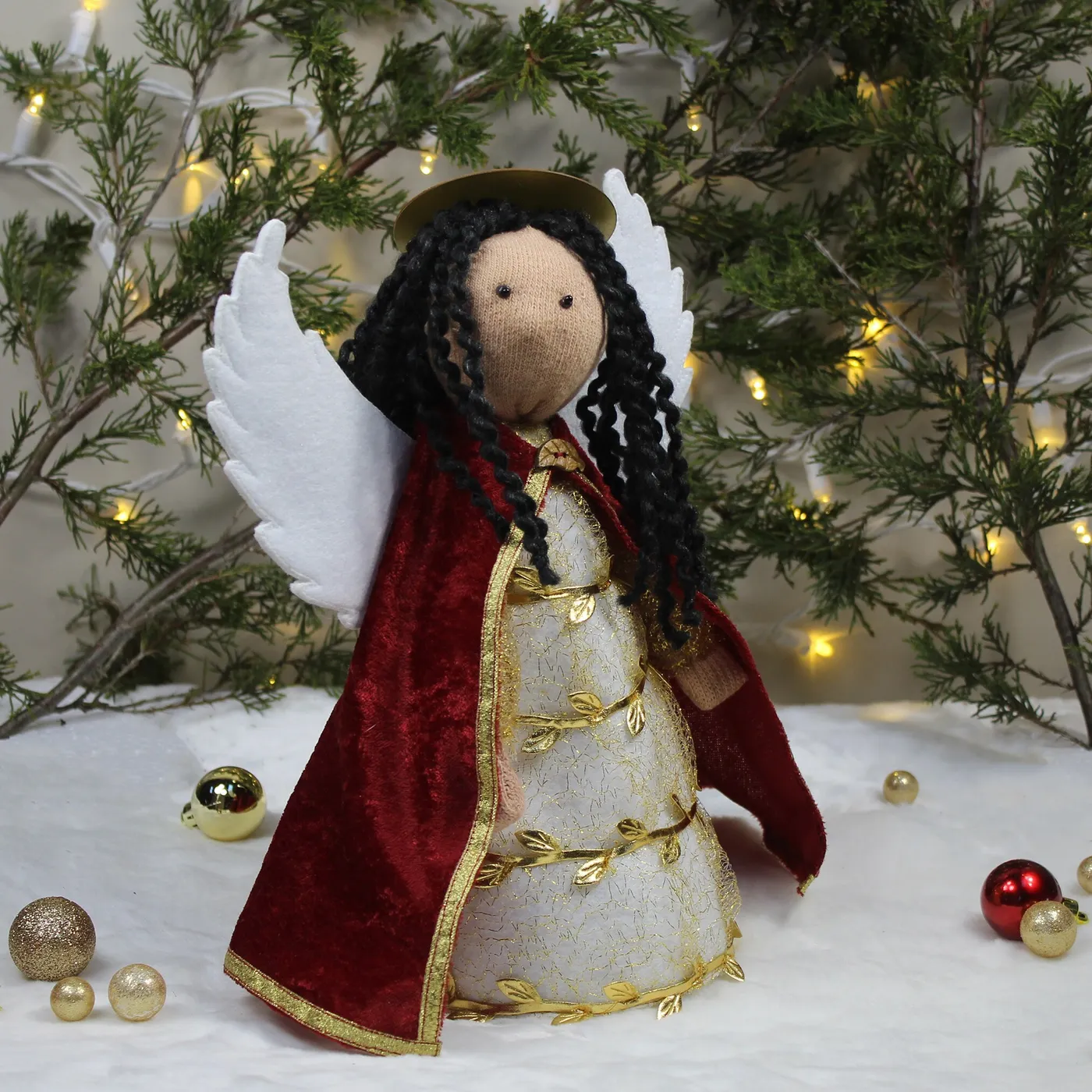 Handmade, Custom Angel Christmas Tree Topper or Mantle Display