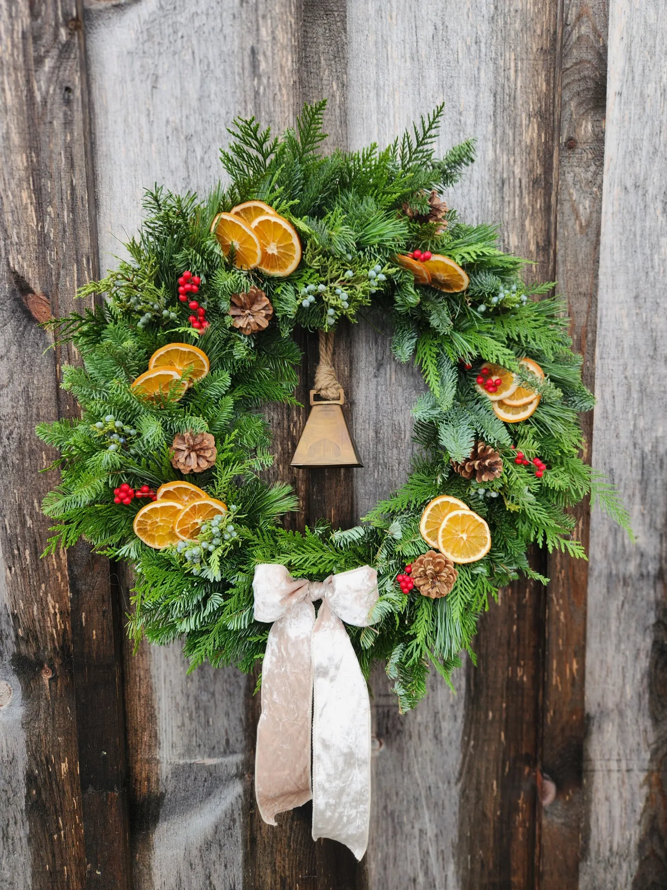 Handmade, one-of-a-kind Christmas Wreath-Long River Family Farm