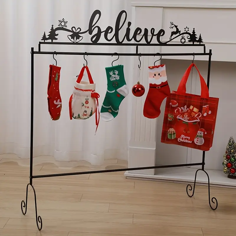 Holder Stand Metal Christmas Stockings Hangers Standing Stocking Hanger For  Floor Comes Apart,no Mantel Stocking