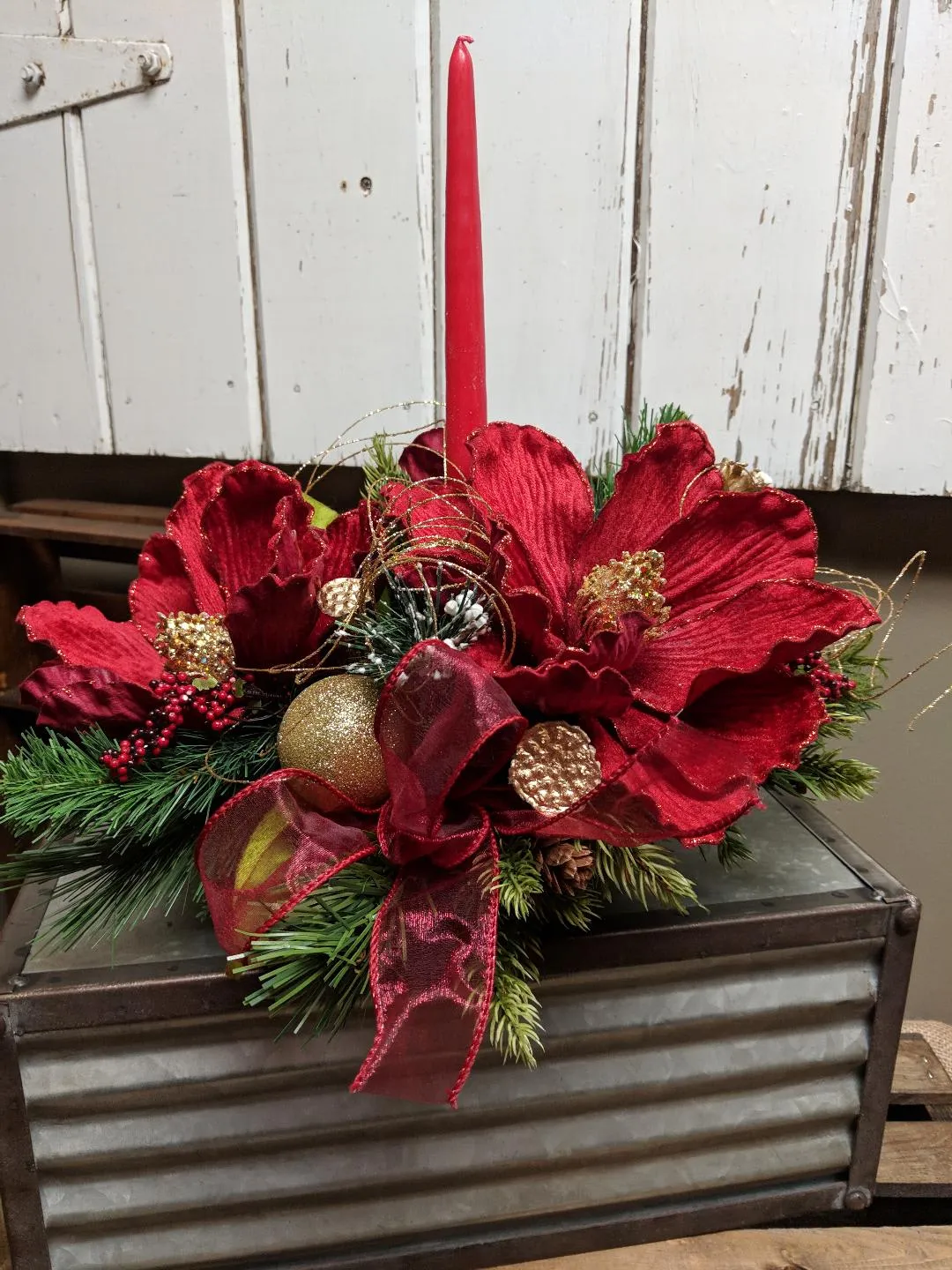 Holiday Cheer Artifical Arrangement Custom Designed by Cold Spring Floral  in Cold Spring, MN | Cold Spring Floral