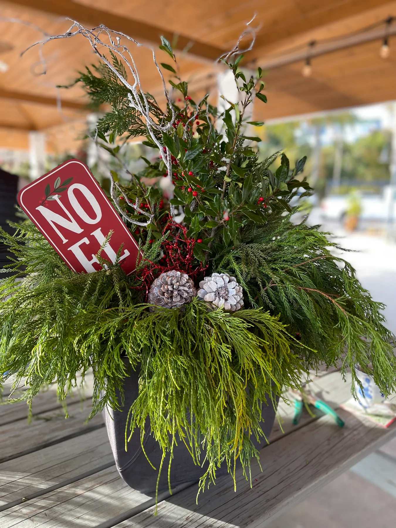 Holiday Porch Planter - Saved from Salvage