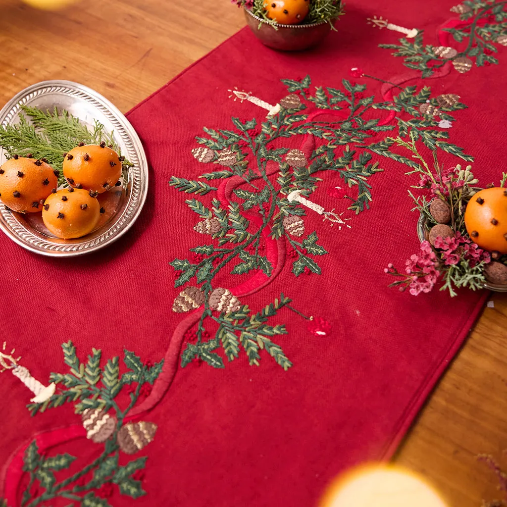 Holiday Table Décor – Handmade Linens, Bells & Ceramic Houses – Craftspring