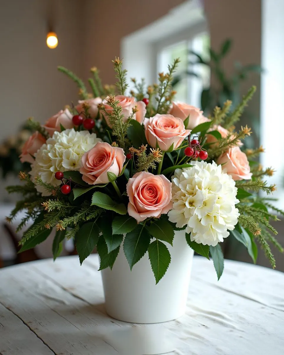 Holidays in Boca: Flower arrangement