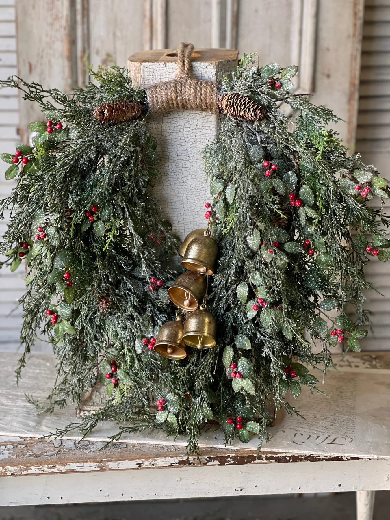 Holly Hill Cedar Hanging Wreath | 26' - Lancaster Home & Holiday