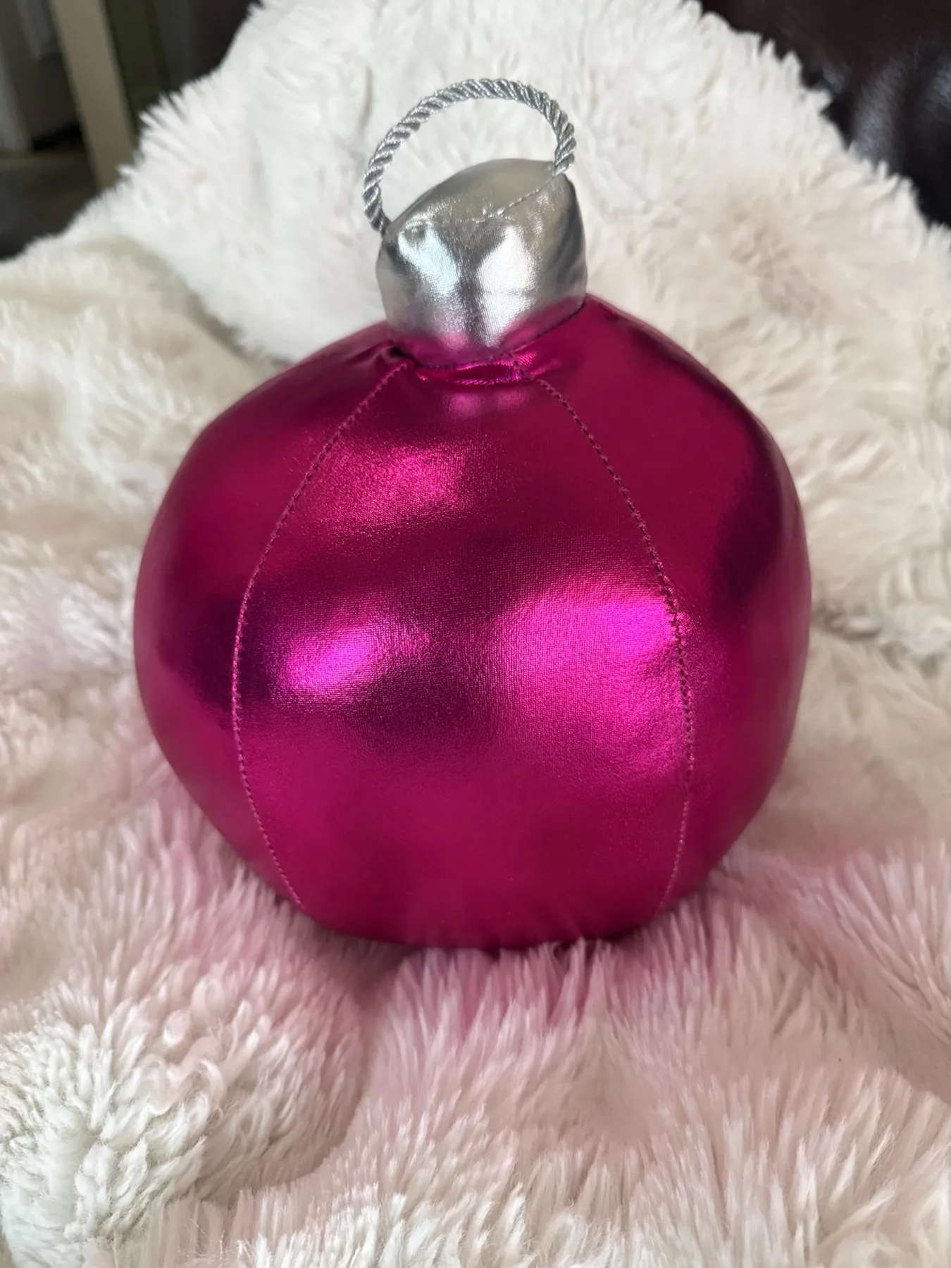 Hot pink silver Christmas ornament decor | Mercari