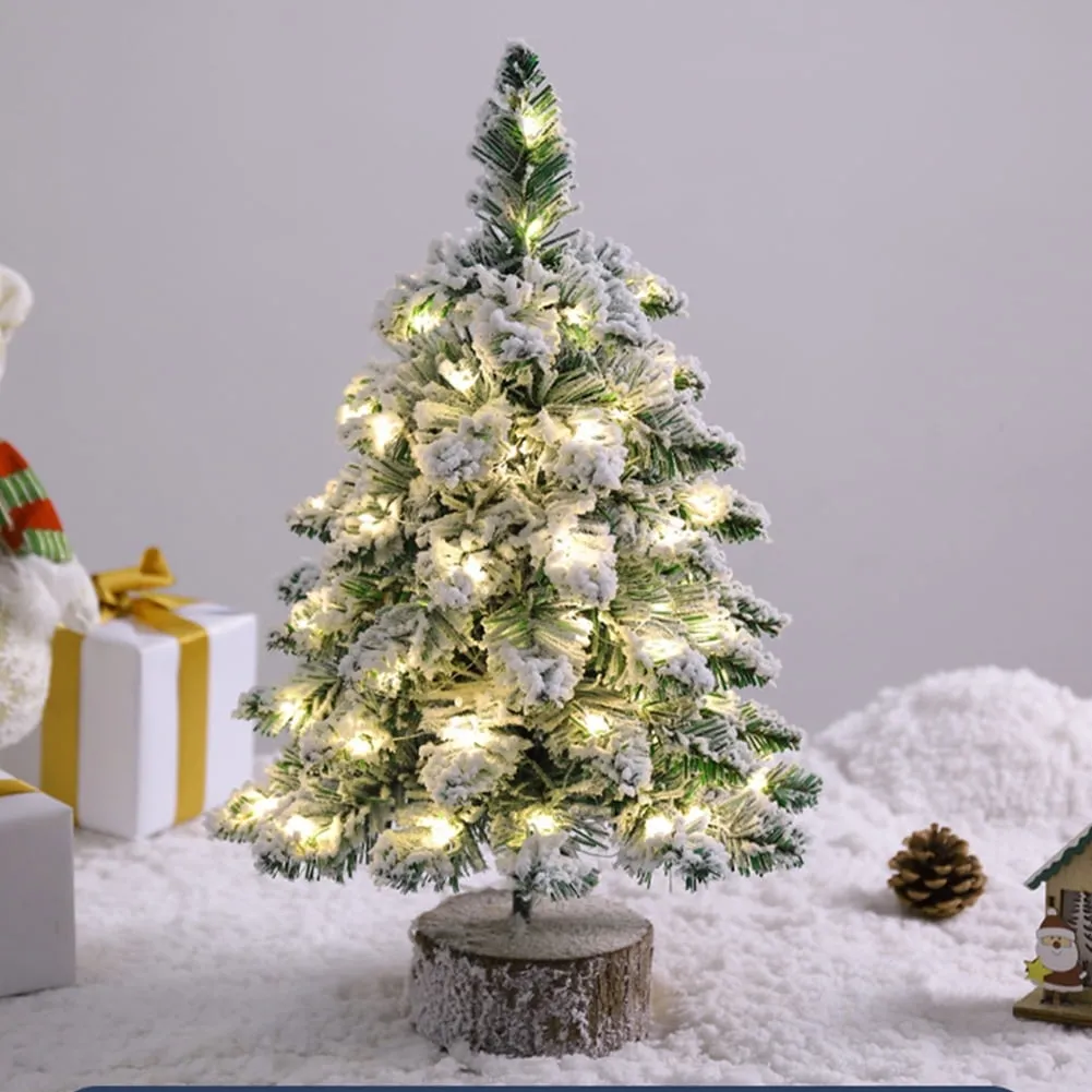 Hotiary 24 Pre-lit Mini Christmas Tree, Snowy Small Xmas India | Ubuy